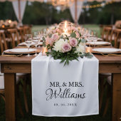 Modern Minimalist Wedding Personalized name Sign タペストリー