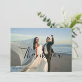 Modern Minimalist Wedding Photo サンキューカード (スタンド正面)