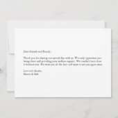 Modern Minimalist Wedding Photo サンキューカード (裏面)