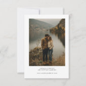 Modern Minimalist Wedding Photo Save the Date セーブザデート (正面)