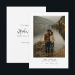 Modern Minimalist Wedding Photo Save the Date セーブザデート<br><div class="desc">Planning an elegant wedding? You need stationery that looks amazing without breaking the bank. This modern minimalist wedding photo save-the-date gives you a gorgeous, high-end look on a budget. Instead of busy graphics, this layout lets your picture steal the show. It mixes elegant stylish typography with a beautiful handwritten script...</div>