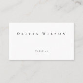 Modern Minimalist Wedding Place Card 名刺 (正面)