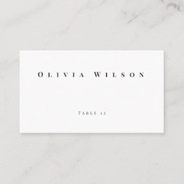 Modern Minimalist Wedding Place Card 名刺