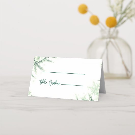 Modern Minimalist Wedding Place Cards プレイスカード (正面)