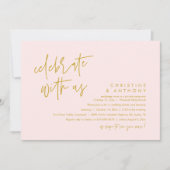 Modern Minimalist Wedding Reception Dinner 招待状 (正面)