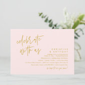 Modern Minimalist Wedding Reception Dinner 招待状 (スタンド正面)