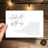 Modern Minimalist Wedding Reception Dinner 招待状