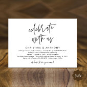 Modern Minimalist Wedding Reception Dinner 招待状