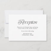 Modern Minimalist Wedding Reception Insert Card 出欠カード (正面)