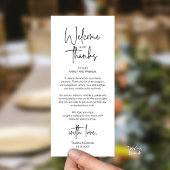 Modern Minimalist Wedding Reception Thank You Card プログラム