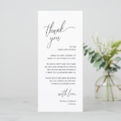 Modern Minimalist Wedding Reception Thank You Card プログラム (スタンド正面)