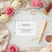 Modern Minimalist Wedding Registry Card エンクロージャーカード