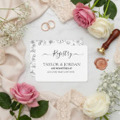 Modern Minimalist Wedding Registry Card エンクロージャーカード