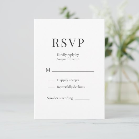 Modern Minimalist Wedding RSVP (スタンド正面)