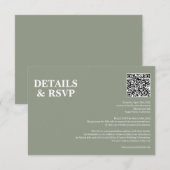 Modern Minimalist Wedding RSVP Card (正面/裏面)