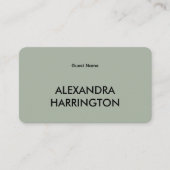 Modern Minimalist Wedding | Sage Green プレイスカード (正面)