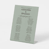 Modern Minimalist Wedding | Sage Green seating 台座サイン (正面)