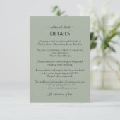 Modern Minimalist Wedding | Sage Green Timeless  エンクロージャーカード (スタンド正面)