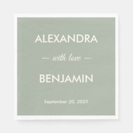 Modern Minimalist Wedding | Sage Green Timeless  スタンダードランチョンナプキン