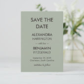 Modern Minimalist Wedding | Sage Green Timeless  セーブザデート (スタンド正面)