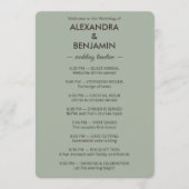 Modern Minimalist Wedding | Sage Green Timeless  プログラム (正面)