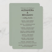 Modern Minimalist Wedding | Sage Green Timeless  プログラム (正面/裏面)