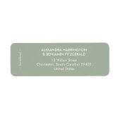 Modern Minimalist Wedding | Sage Green Timeless  ラベル (正面)