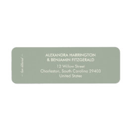 Modern Minimalist Wedding | Sage Green Timeless  ラベル