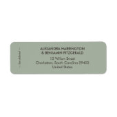 Modern Minimalist Wedding | Sage Green Timeless  ラベル (正面)