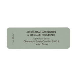 Modern Minimalist Wedding | Sage Green Timeless  ラベル