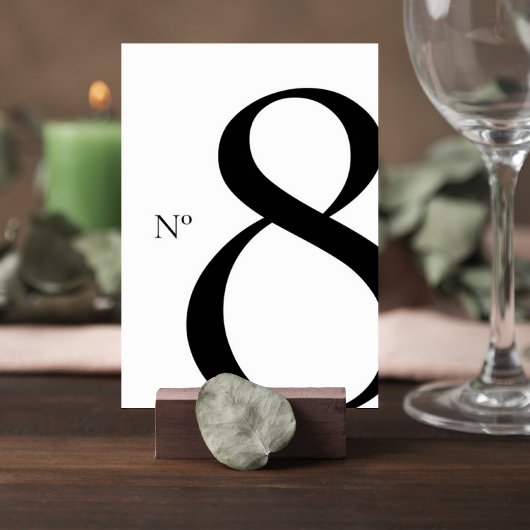 Modern Minimalist Wedding Table Number Card テーブルナンバー