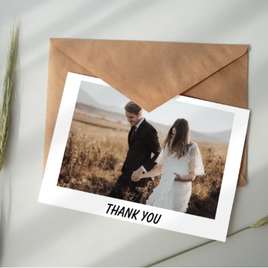 Modern Minimalist Wedding Thank You ノートカード