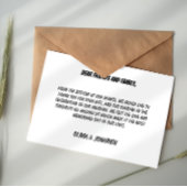 Modern Minimalist Wedding Thank You ノートカード