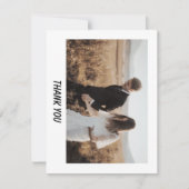 Modern Minimalist Wedding Thank You ノートカード (正面)