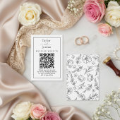 Modern Minimalist Wedding Website QR Code Card  エンクロージャーカード