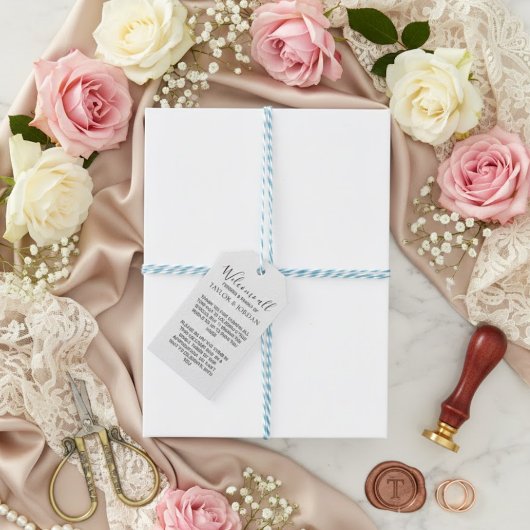 Modern Minimalist Wedding Welcome Bag Minimalist ギフトタグ