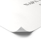 Modern Minimalist Wedding Welcome Sign ポスター (角)