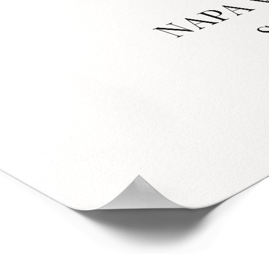 Modern Minimalist Wedding Welcome Sign ポスター (角)