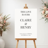 Modern Minimalist Wedding Welcome Sign ポスター