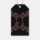 Modern minimalist wedding with flower black gift  ギフトタグ (裏面)