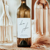  Modern Minimalist & Whimsical Double Sided ワインラベル