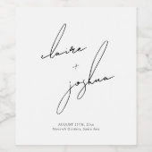  Modern Minimalist & Whimsical Double Sided ワインラベル (シングルラベル)