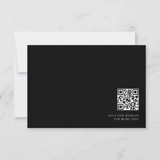 Modern Minimalist & Whimsical Script RSVP 招待状 (裏面)