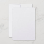 Modern Minimalist White and Gold Wedding 出欠カード (裏面)