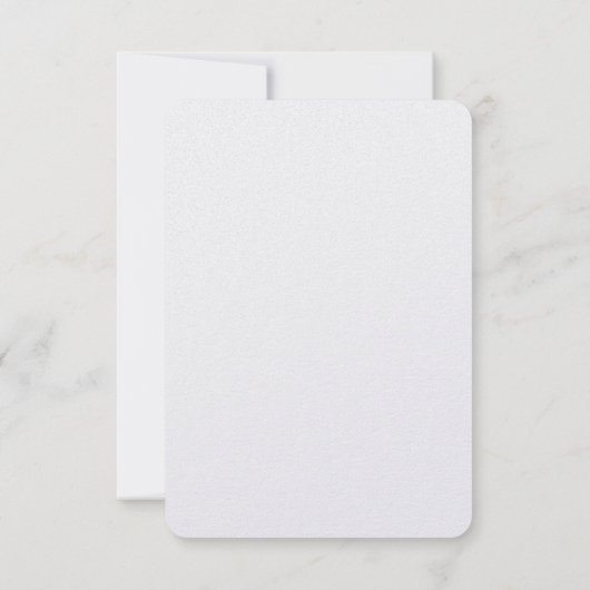 Modern Minimalist White and Gold Wedding 出欠カード (裏面)