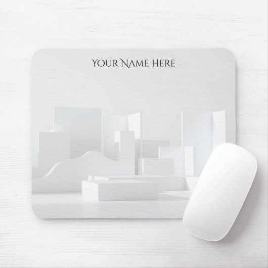 Modern Minimalist White Architecture マウスパッド (マウス)