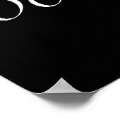 Modern Minimalist White Black Birthday Photo Prop ポスター (角)