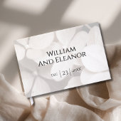 Modern Minimalist White Floral Guest Book ゲストブック