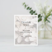 Modern Minimalist White Floral Thank You Card (スタンド正面)