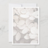 Modern Minimalist White Floral Wedding Invitation 招待状 (裏面)